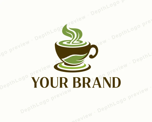 Tea Matcha Cafe logo template for Your Brand