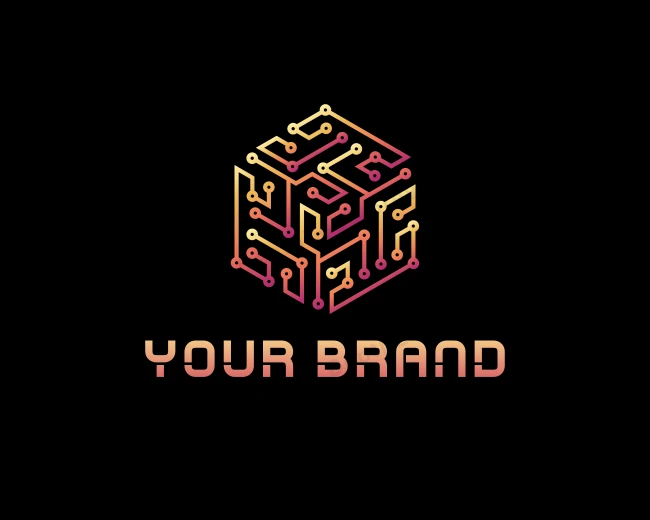 Tech Cyber Circuit Developer logo template for Your Brand