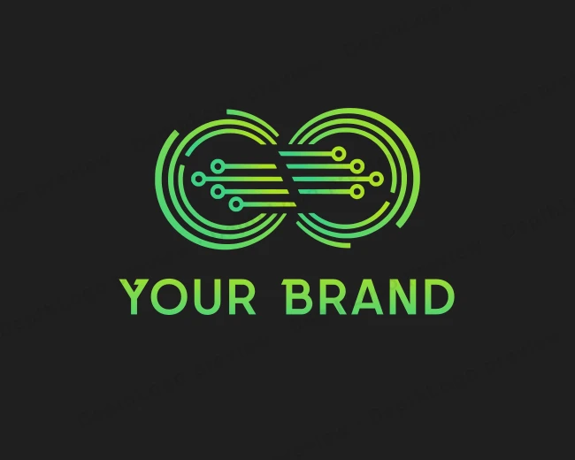 Technology Circuit Software logo template for Your Brand