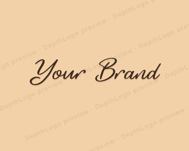 Tilted Handwritten Signature logo template for Your Brand