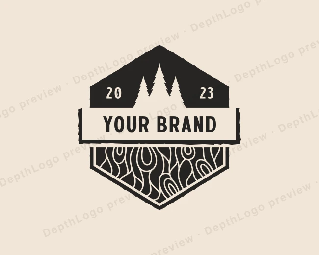 Timber Wood Carpentry logo template for Your Brand