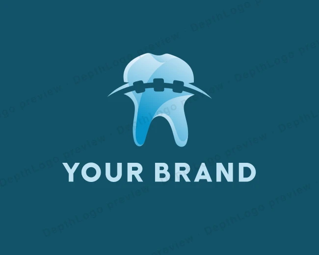 Tooth Braces Orthodontist logo template for Your Brand