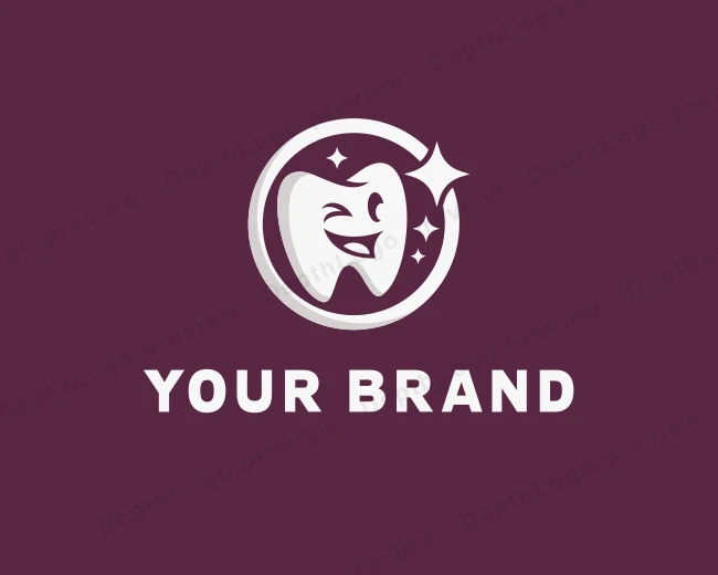 Tooth Dental Happy logo template for Your Brand