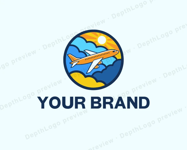 Tourism Travel Airplane logo template for Your Brand
