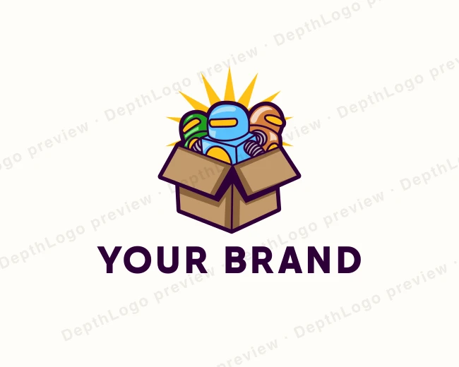Toy Chest Collectible logo template for Your Brand