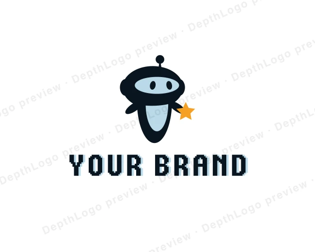 Toy Robot Star logo template for Your Brand