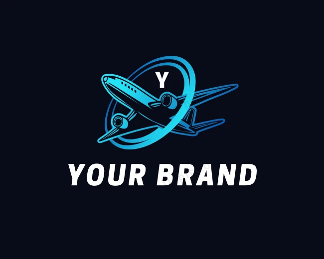 Transport Airplane Travel logo template for Your Brand