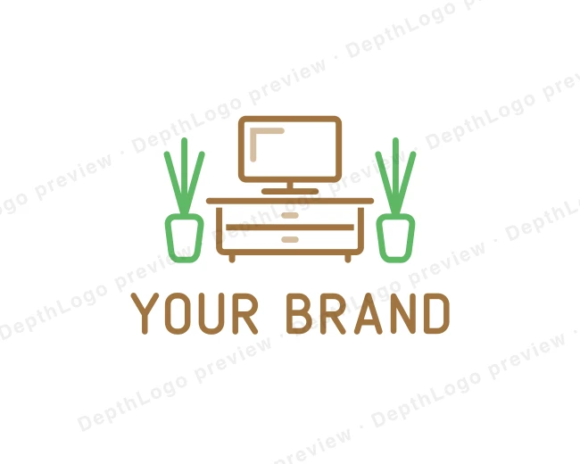 TV Furniture Set logo template for Your Brand