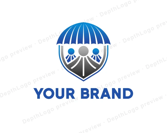 Umbrella Insurance Protection logo template for Your Brand