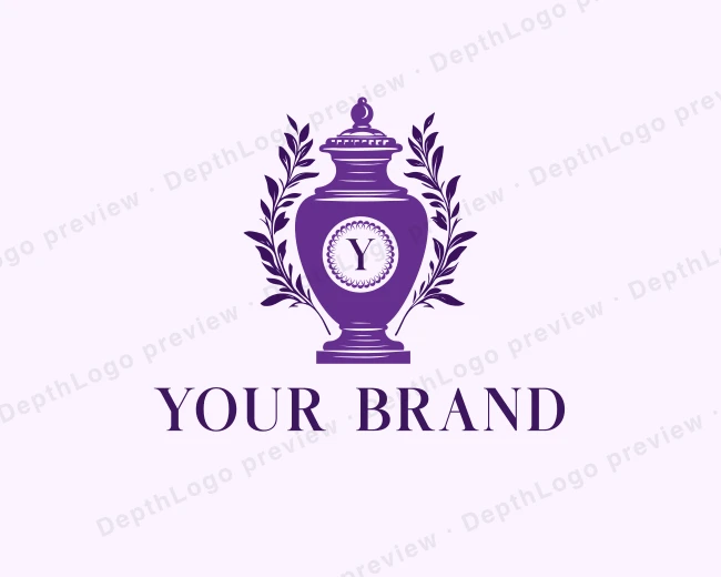 Urn Funeral Cremation logo template for Your Brand