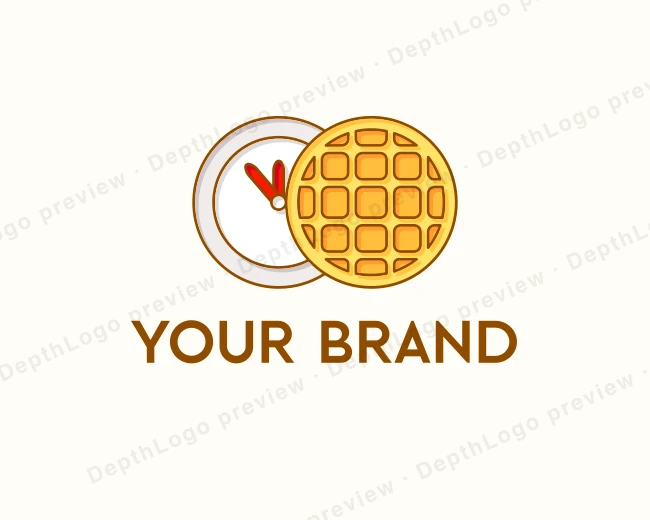 Waffle Time Illustration logo template for Your Brand