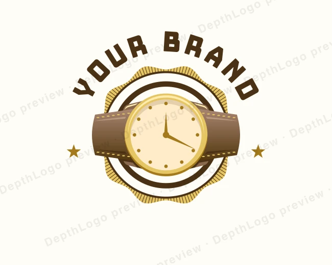 Watch Timekeeper Clock logo template for Your Brand