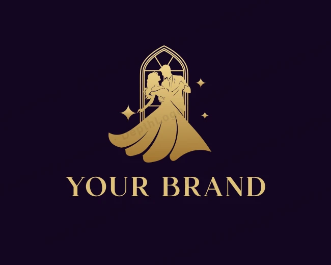Wedding Couple Dance logo template for Your Brand