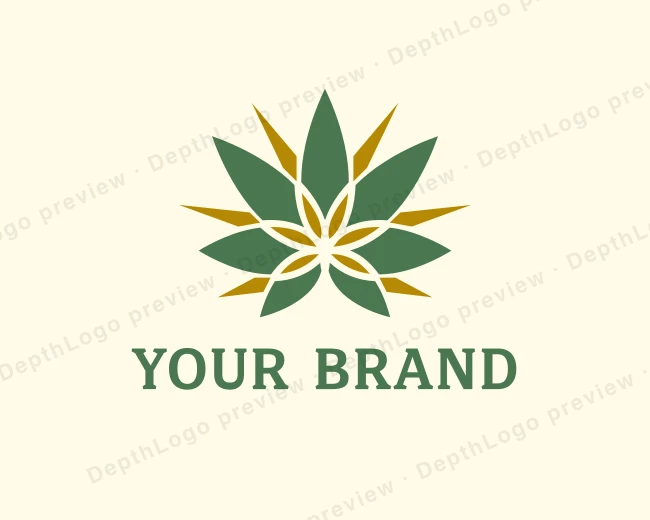 Weed Cannabis Fan logo template for Your Brand