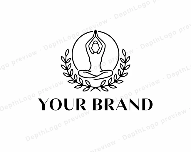 Wellness Meditation Yoga logo template for Your Brand