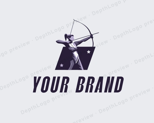 Woman Archery Tournament logo template for Your Brand