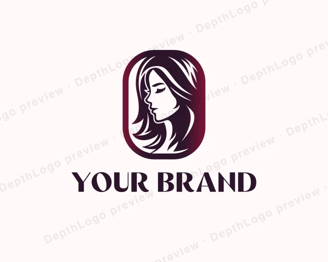 Woman Beauty Hair logo template for Your Brand