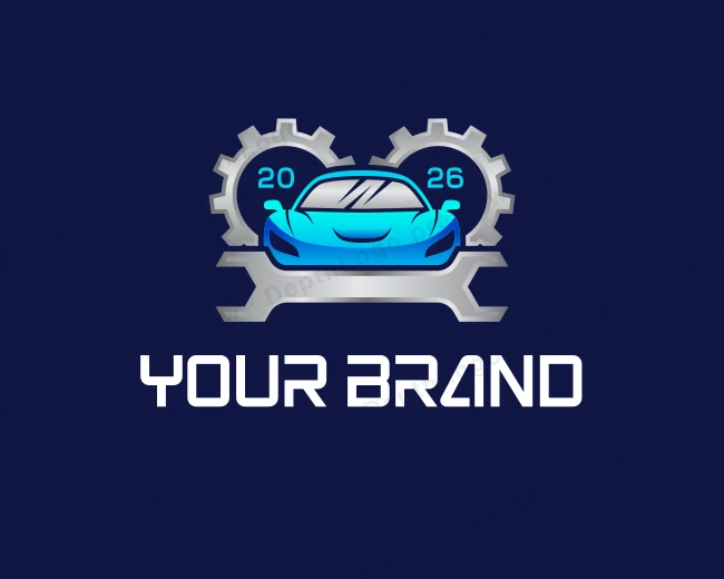 Wrench Mechanic Car logo template for Your Brand
