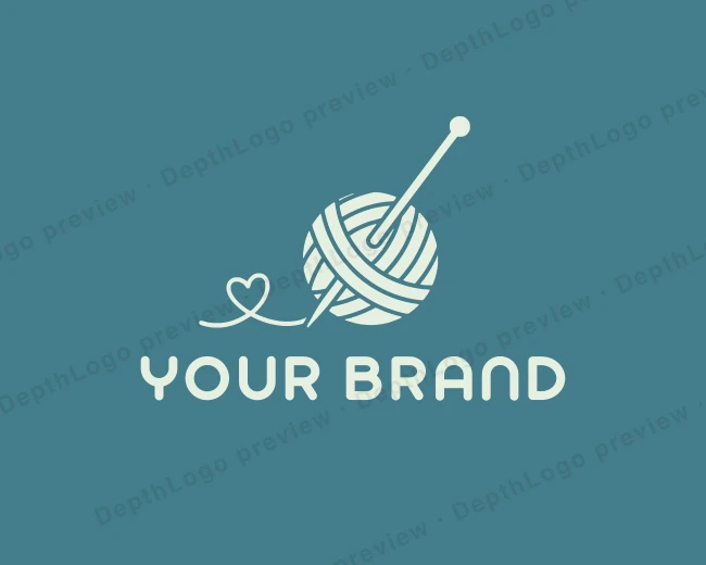 Yarn Crocheting Needlework logo template for Your Brand