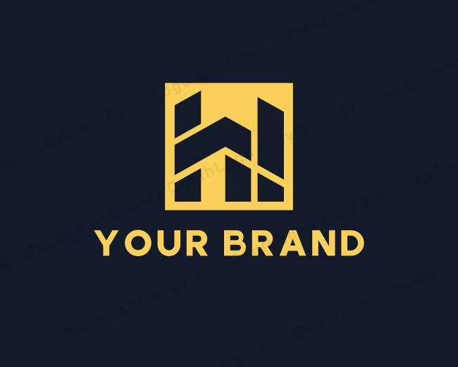 Yellow Abstract Property logo template for Your Brand