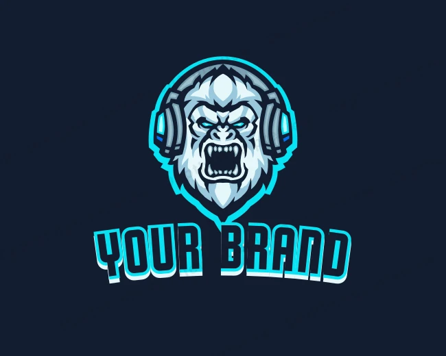 Yeti Streamer Monster logo template for Your Brand