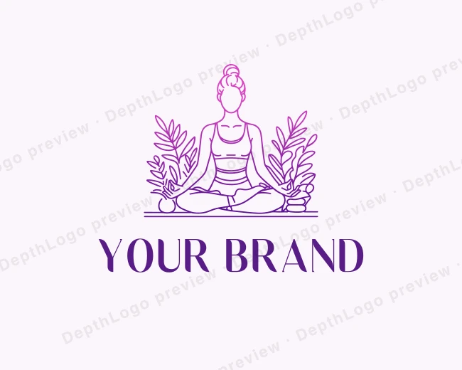 Yoga Wellness Meditation logo template for Your Brand